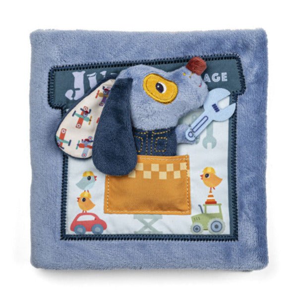 Activiteitenboek met vingerpopje - De Garage Van Jules - Babyboekjes Lilliputiens - In den Olifant