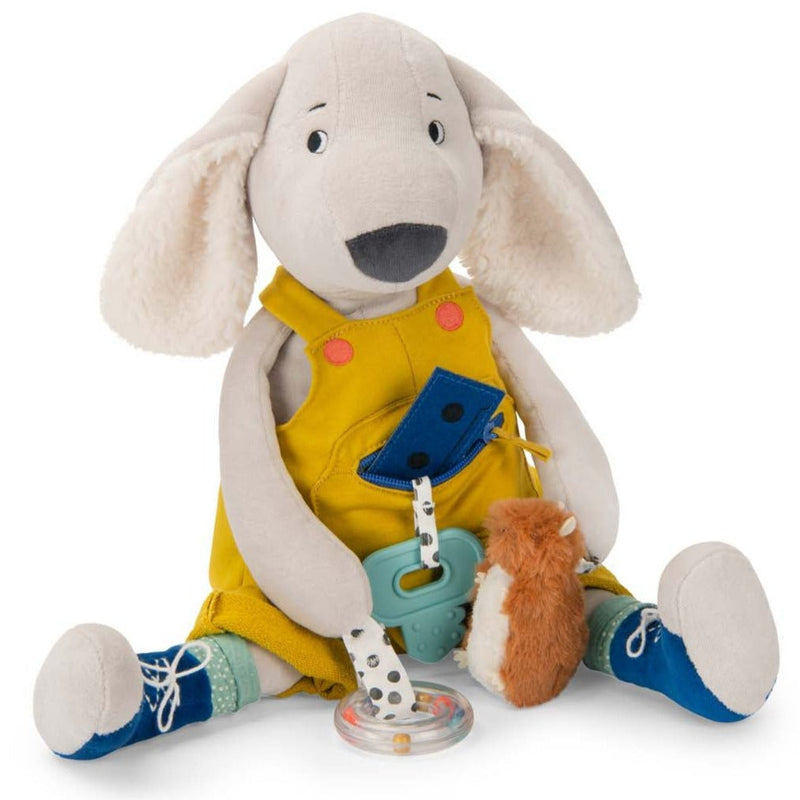 Activiteitenknuffel hond Puce & Pilou - Activiteitenspeelgoed Moulin Roty - In den Olifant