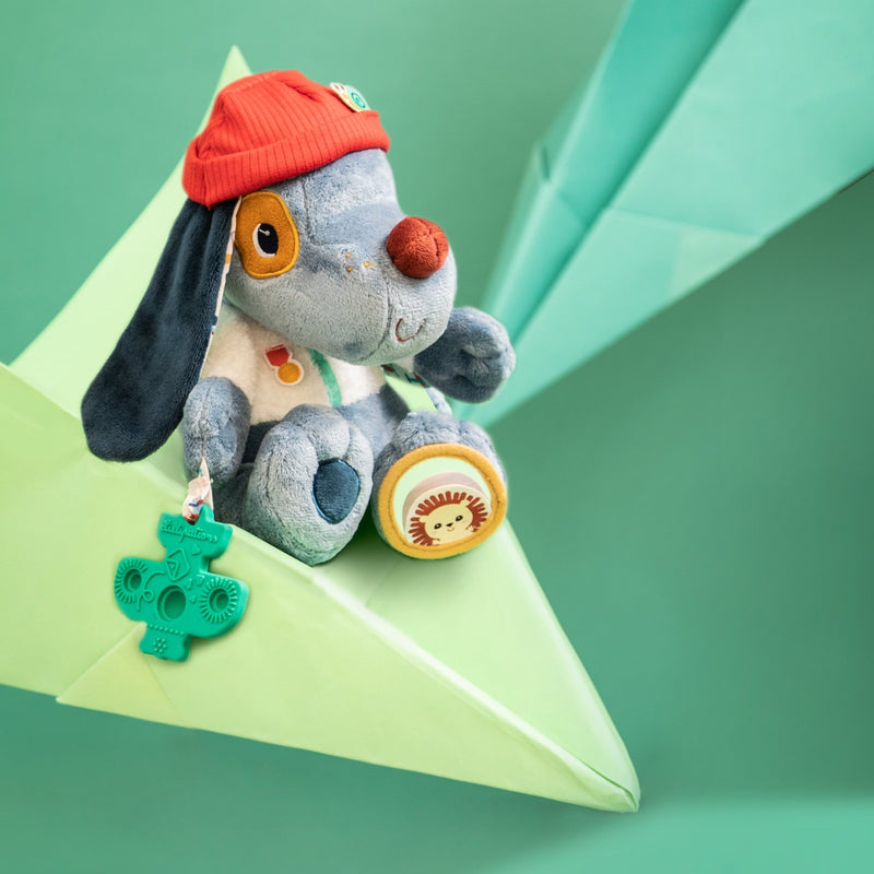 Activiteitenknuffel Jules Dog Multi - Activities - 19 cm - Activiteitenspeelgoed Lilliputiens - In den Olifant