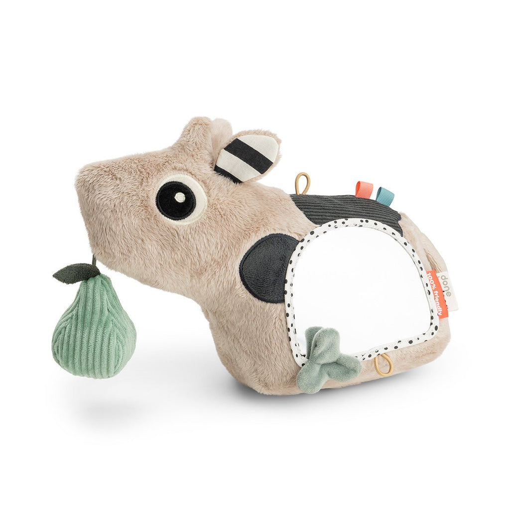 Activiteitenspeeltje met spiegel - Activity floor mirror Dotti Sand - Activiteitenspeelgoed Done by Deer - In den Olifant