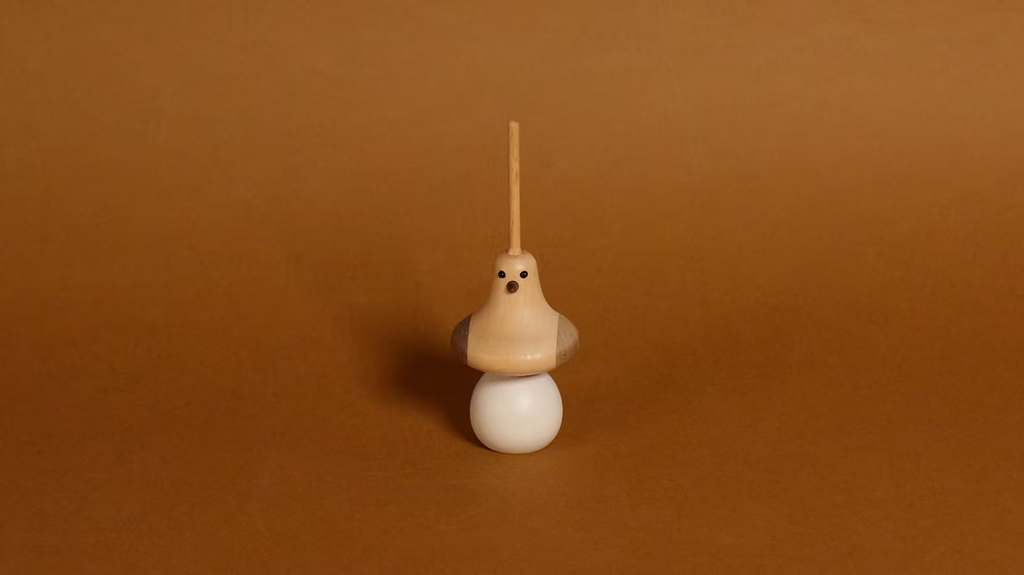 Houten tol - Toupie Oiseaux 1036