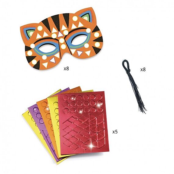 Diy Knutselset Mozaïek Maskers - Jungle Dieren