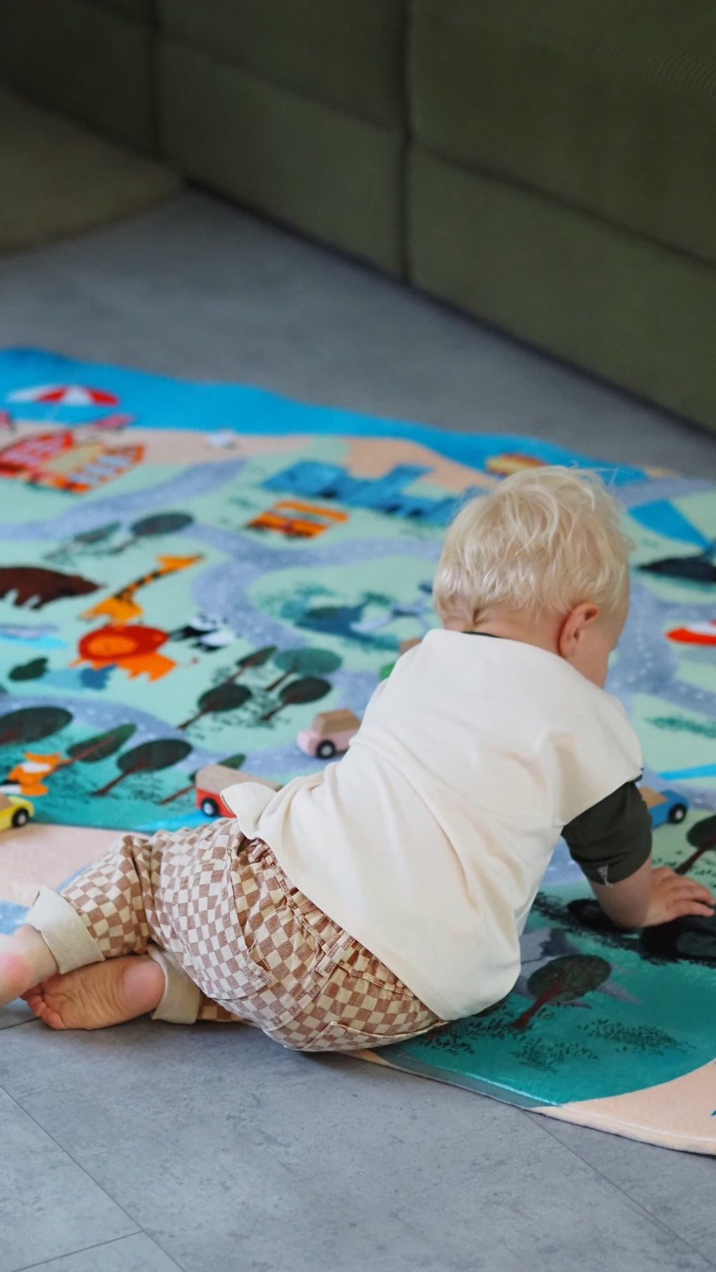 Auto Speelmat België - 130 x 180 cm - Speelmatten en - bogen Mats & Joy - In den Olifant