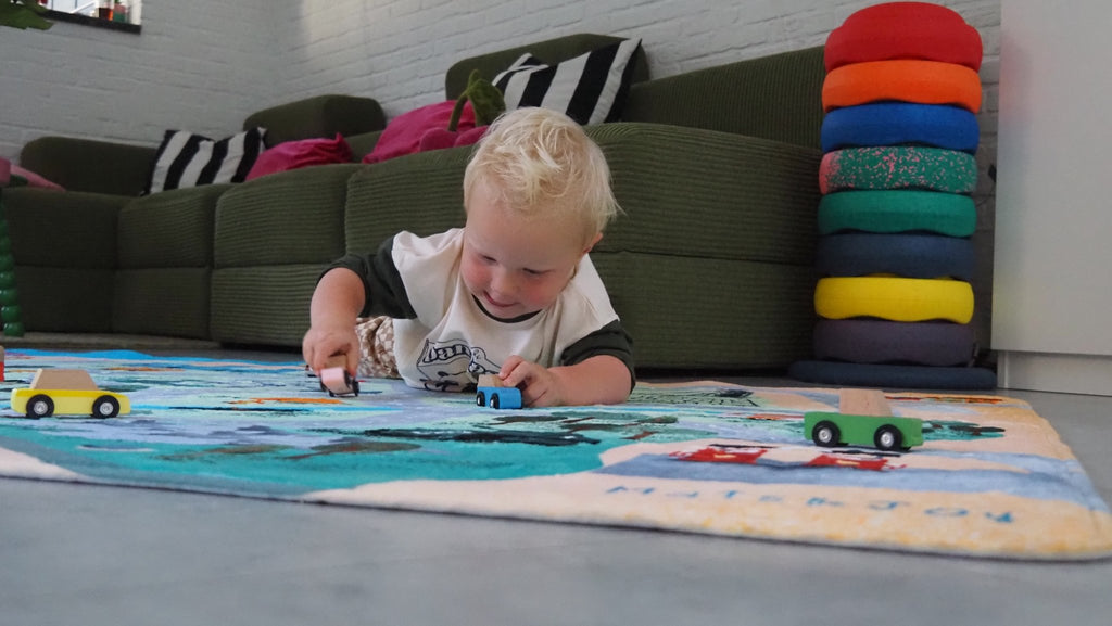 Auto Speelmat België - 130 x 180 cm - Speelmatten en - bogen Mats & Joy - In den Olifant