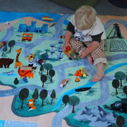 Auto Speelmat België - 130 x 180 cm - Speelmatten en - bogen Mats & Joy - In den Olifant