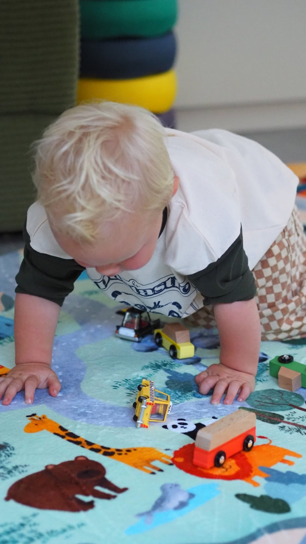 Auto Speelmat België - 130 x 180 cm - Speelmatten en - bogen Mats & Joy - In den Olifant