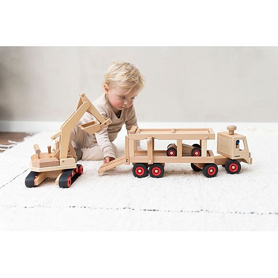 Houten Autotransporter - 45 cm