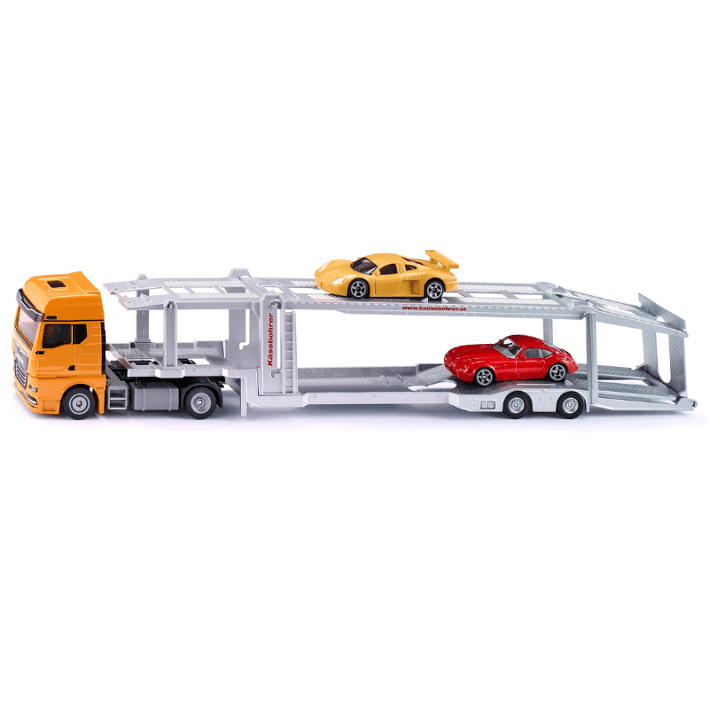 Autotransporter met 2 wagens 1:50 - Speelvoertuigen Siku - In den Olifant