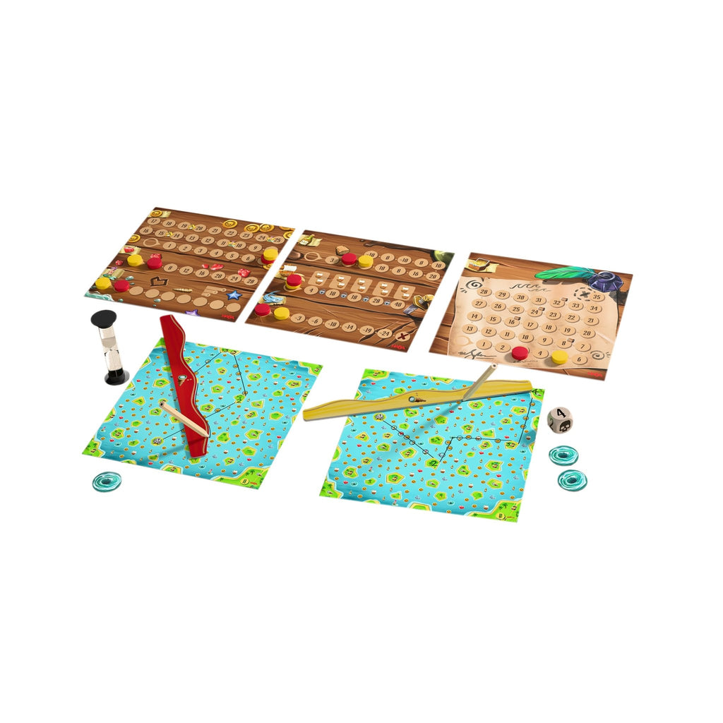 Avontuurlijk teken - en planningsspel - Pencil Pirates - Behendigheidspellen Haba - In den Olifant