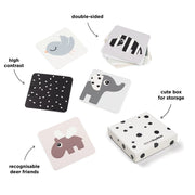 Baby Contrast Kaarten Deer Friends Colour mix - set van 10 - Activiteitenspeelgoed Done by Deer - In den Olifant