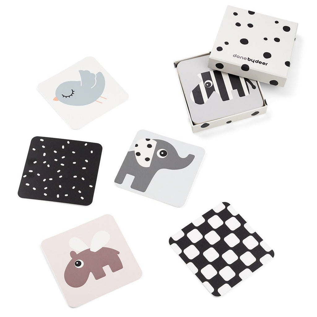 Baby Contrast Kaarten Deer Friends Colour mix - set van 10 - Activiteitenspeelgoed Done by Deer - In den Olifant