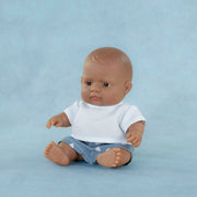 Babypop MF&M Latijns-Amerikaanse jongen 21cm - Babypoppen Miniland - In den Olifant
