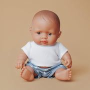 Babypop MF&M Latijns-Amerikaanse jongen 21cm - Babypoppen Miniland - In den Olifant