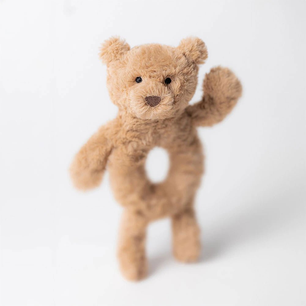 Babyspeeltje Bartholomew Bear Ring Rattle - 18 cm - Rammelaars Jellycat - In den Olifant