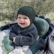 Babyspeeltje Tiny sensory rattle Croco Green - 17 cm - Rammelaars Done by Deer - In den Olifant