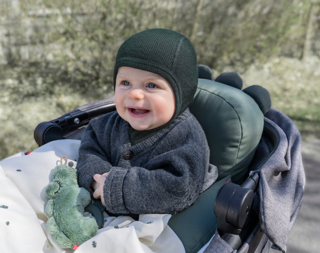 Babyspeeltje Tiny sensory rattle Croco Green - 17 cm - Rammelaars Done by Deer - In den Olifant