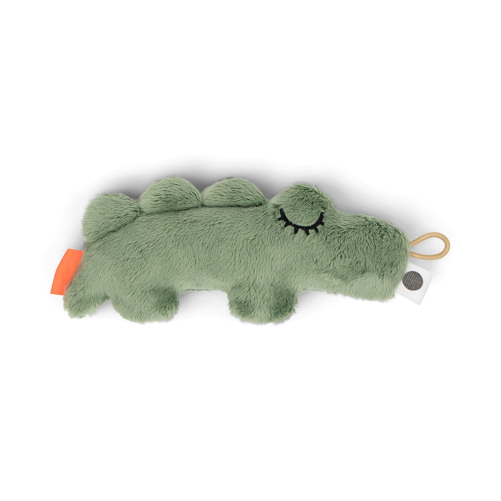 Babyspeeltje Tiny sensory rattle Croco Green - 17 cm - Rammelaars Done by Deer - In den Olifant