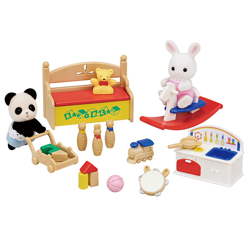 Speelset Baby's Toy Box - Snow Rabbit & Panda Babies