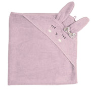 Badcape Konijn Roze - 80 x 80 cm - Badlinnen Kikadu - In den Olifant