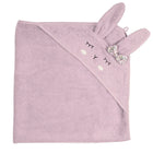 Badcape Konijn Roze - 80 x 80 cm - Badlinnen Kikadu - In den Olifant