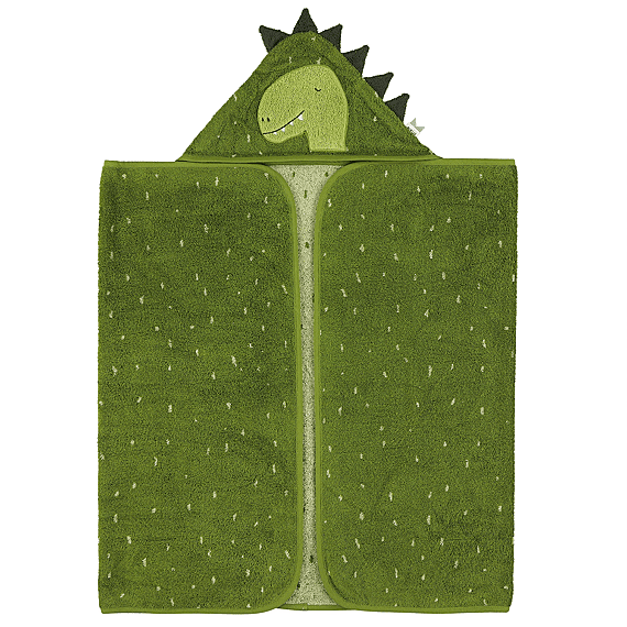 Badcape Mr. Dino - 75 x 75 cm - Badlinnen Trixie - In den Olifant