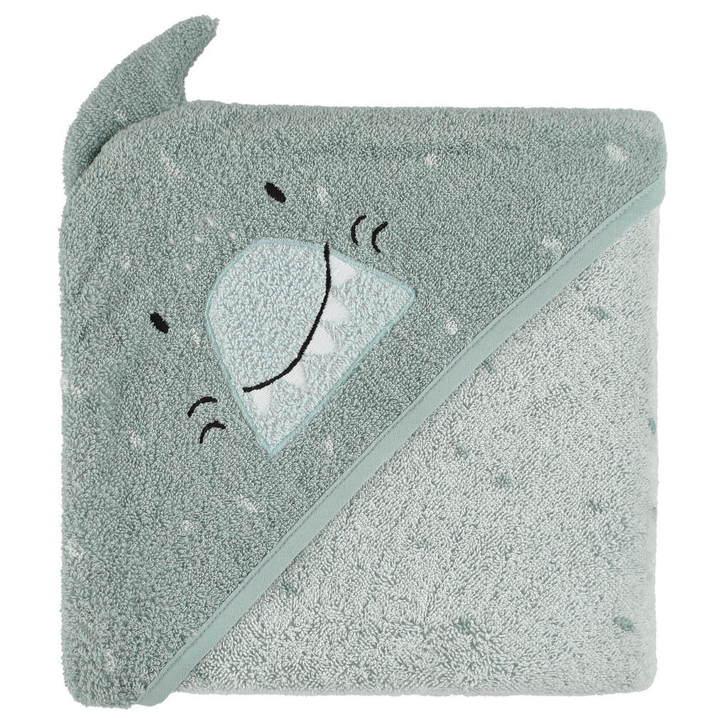 Badcape Mr. Shark - 75 x 75 cm - Badlinnen Trixie - In den Olifant