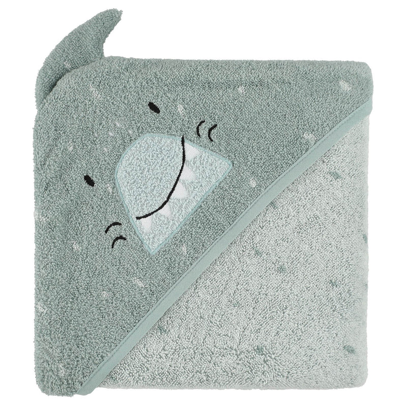 Badcape Mr. Shark - 75 x 75 cm - Badlinnen Trixie - In den Olifant