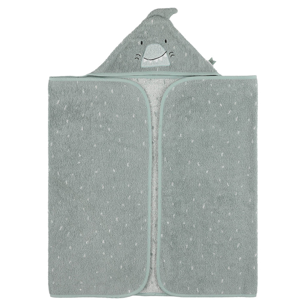 Badcape Mr. Shark - 75 x 75 cm - Badlinnen Trixie - In den Olifant