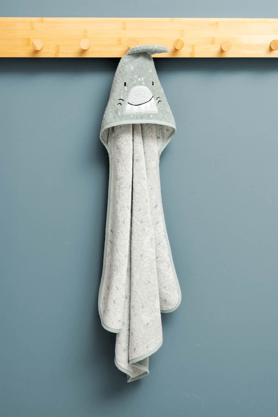 Badcape Mr. Shark - 75 x 75 cm - Badlinnen Trixie - In den Olifant