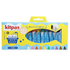 Badkrijtjes Kitpas Rice bran Wax Bath Crayons - set van 10 met spons - Kleuren en tekenen Kitpas - In den Olifant