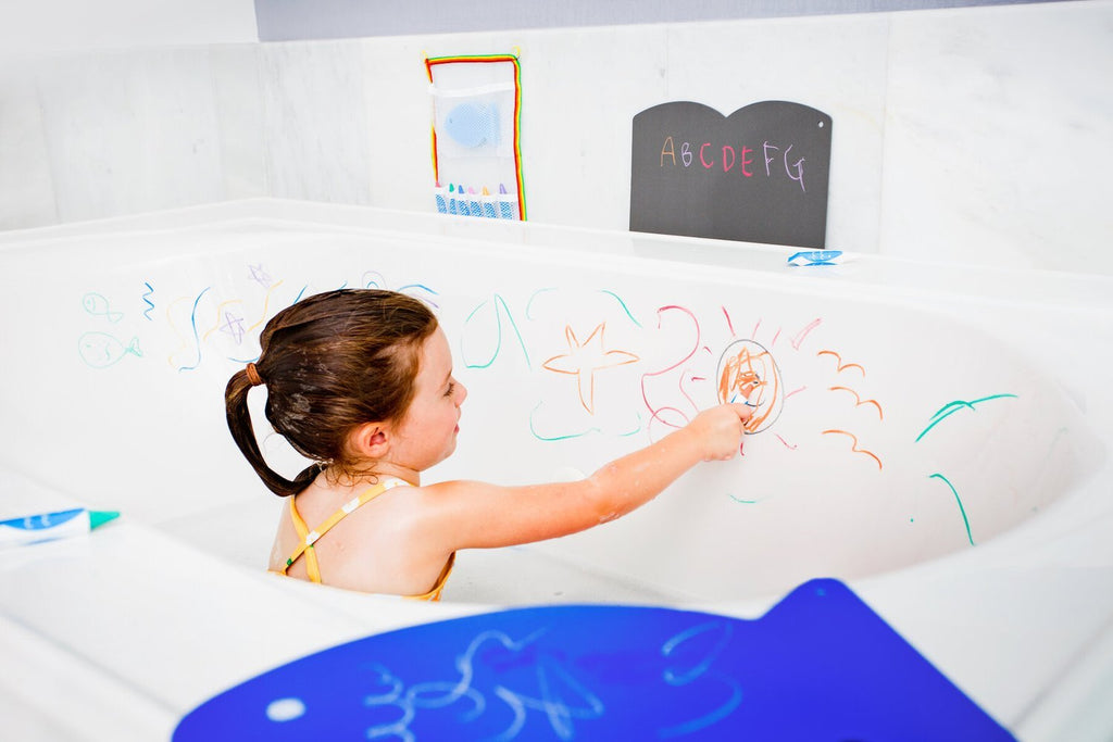 Badkrijtjes Kitpas Rice bran Wax Bath Crayons - set van 10 met spons - Kleuren en tekenen Kitpas - In den Olifant