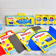 Badkrijtjes Kitpas Rice bran Wax Bath Crayons - set van 10 met spons - Kleuren en tekenen Kitpas - In den Olifant