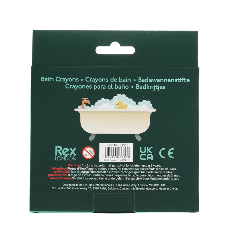 Badkrijtjes - set van 8 - Kleuren en tekenen REX London - In den Olifant
