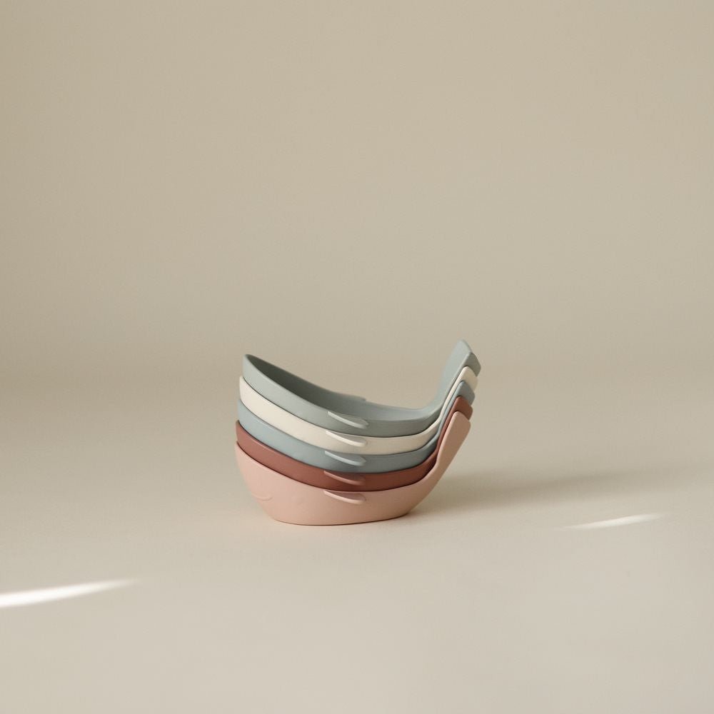 Badspeelgoed Whale Bath Stackers Original - set van 5 - Badspeelgoed Mushie - In den Olifant