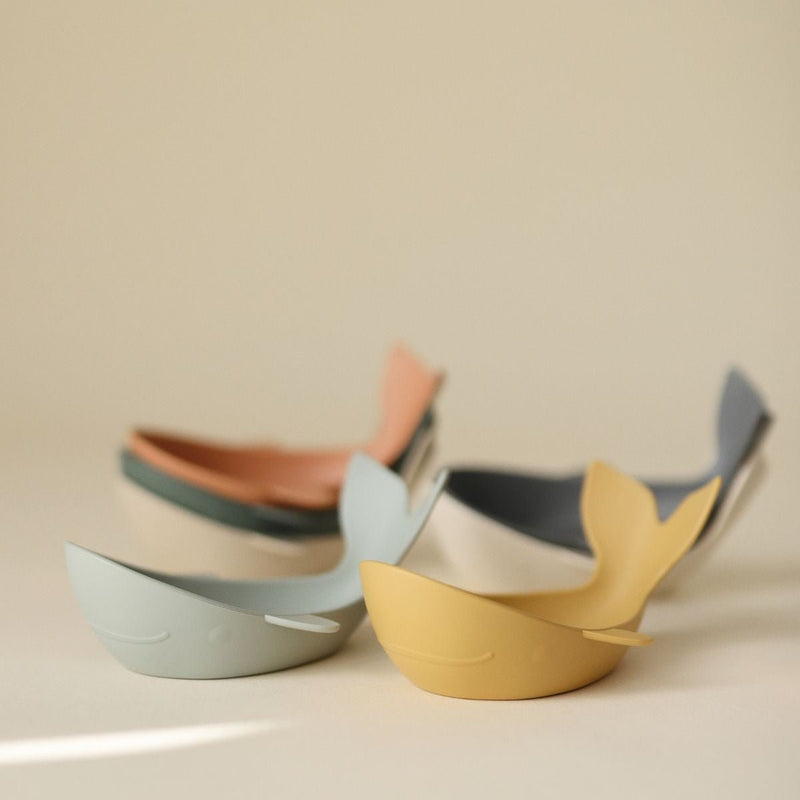 Badspeelgoed Whale Bath Stackers Retro - set van 5 - Badspeelgoed Mushie - In den Olifant