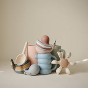 Badspeelgoed Whale Bath Stackers Retro - set van 5 - Badspeelgoed Mushie - In den Olifant
