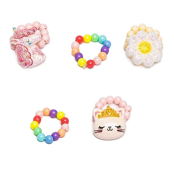 Flower Kitty Unicorn Ringen - Set Van 5