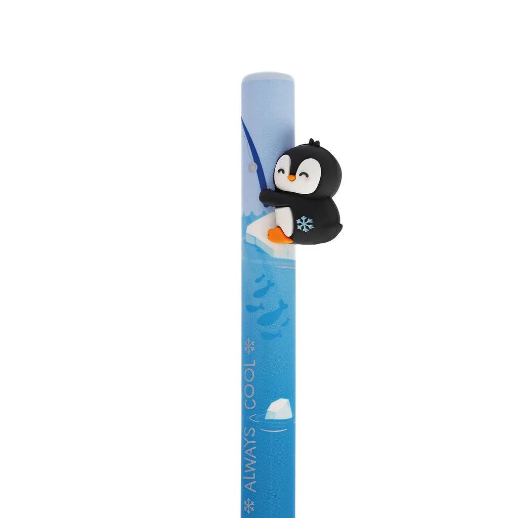 Balpen Free Hugs Penguin - blauwe inkt - Schrijfwaren Legami - In den Olifant
