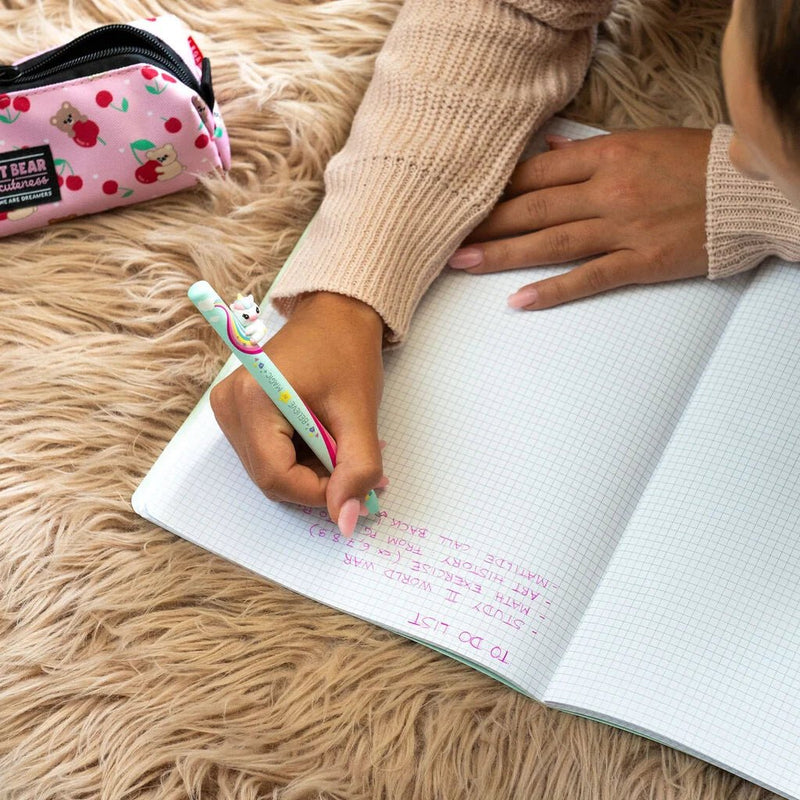 Balpen Free Hugs Unicorn - roze inkt - Schrijfwaren Legami - In den Olifant