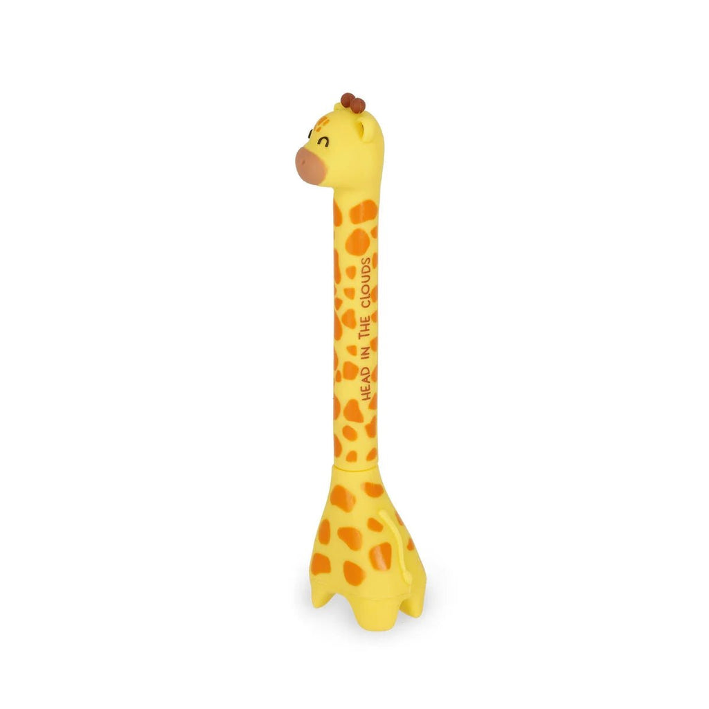 Balpen Stand - Ink Ovation - Ballpoint Pen With Base - Giraffe - 1 Mm - Blue Ink - Schrijfwaren Legami - In den Olifant