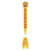 Balpen Stand - Ink Ovation - Ballpoint Pen With Base - Giraffe - 1 Mm - Blue Ink - Schrijfwaren Legami - In den Olifant