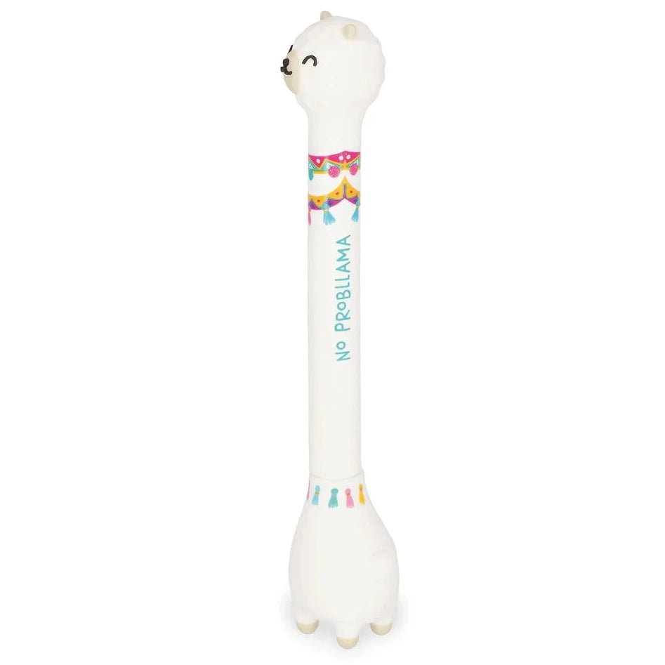 Balpen Stand-Ink Ovation - Ballpoint Pen With Base - Llama - 1 Mm - Sky Blue Ink - Schrijfwaren Legami - In den Olifant