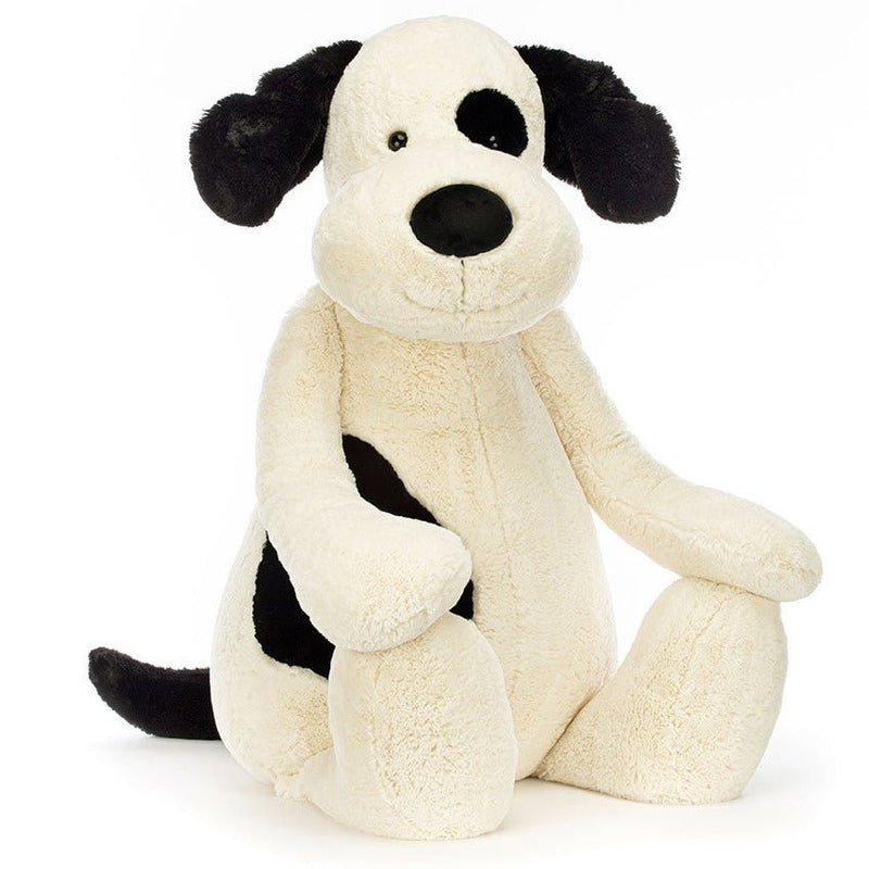 Bashful Black & Cream Puppy Giant - 94 cm - Huisdieren Jellycat - In den Olifant