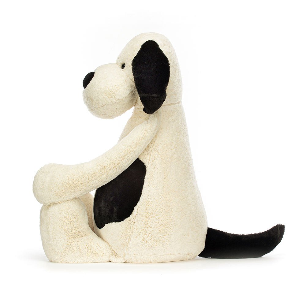 Bashful Black & Cream Puppy Giant - 94 cm - Huisdieren Jellycat - In den Olifant