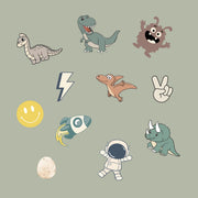 Basket Pins Dinosaurs - set van 6 - Fietsaccessoires Banwood - In den Olifant