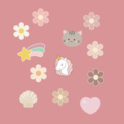 Basket Pins Flowers - set van 6 - Fietsaccessoires Banwood - In den Olifant