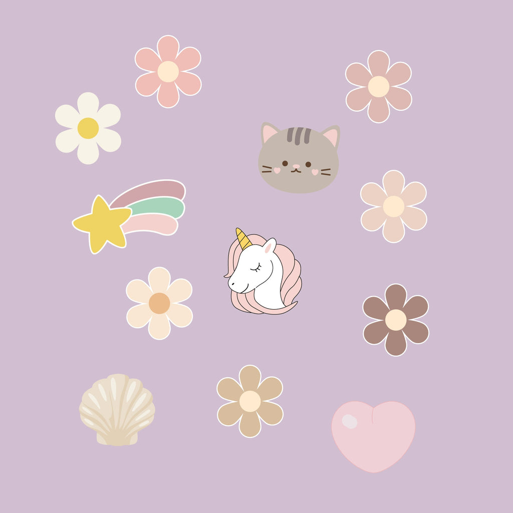 Basket Pins Flowers - set van 6 - Fietsaccessoires Banwood - In den Olifant