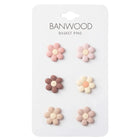 Basket Pins Flowers - set van 6 - Fietsaccessoires Banwood - In den Olifant