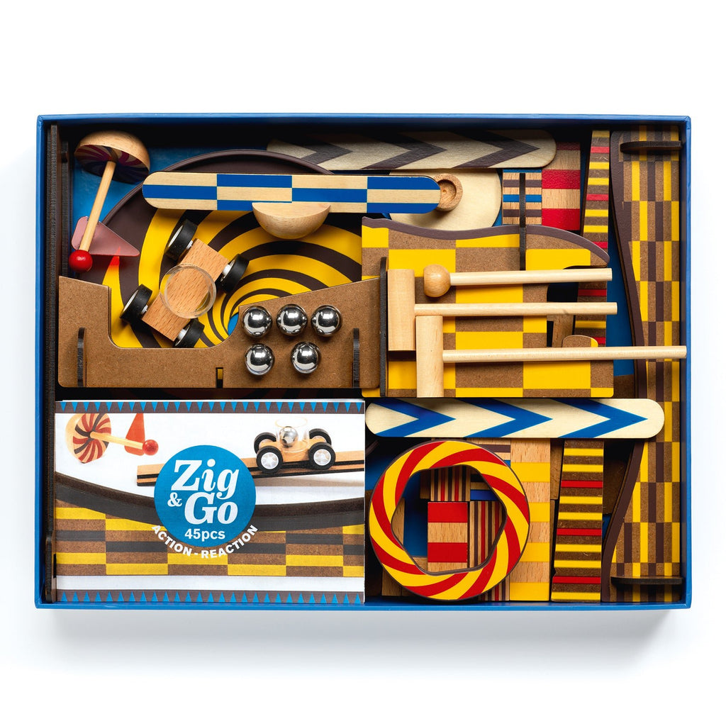 Behendigheidsspel Zig & Go - set van 45 - Behendigheidspellen Djeco - In den Olifant