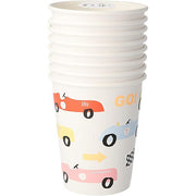 Bekers Race Car Cups - Set Van 8 - Feestbekers Meri Meri - In den Olifant